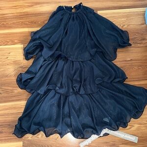 Navy Ruffle Dress